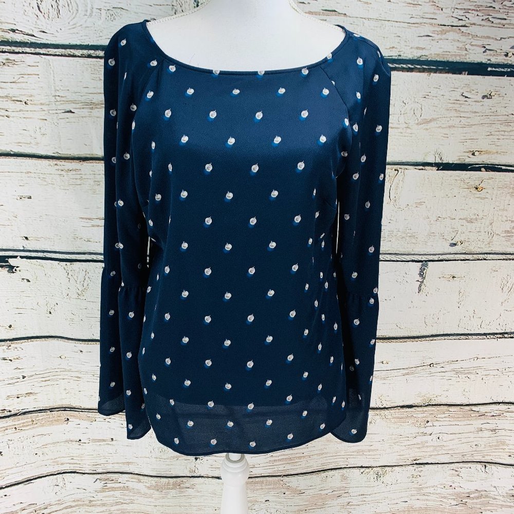 Banana Republic Women's Blouse Blue Long Sleeve M